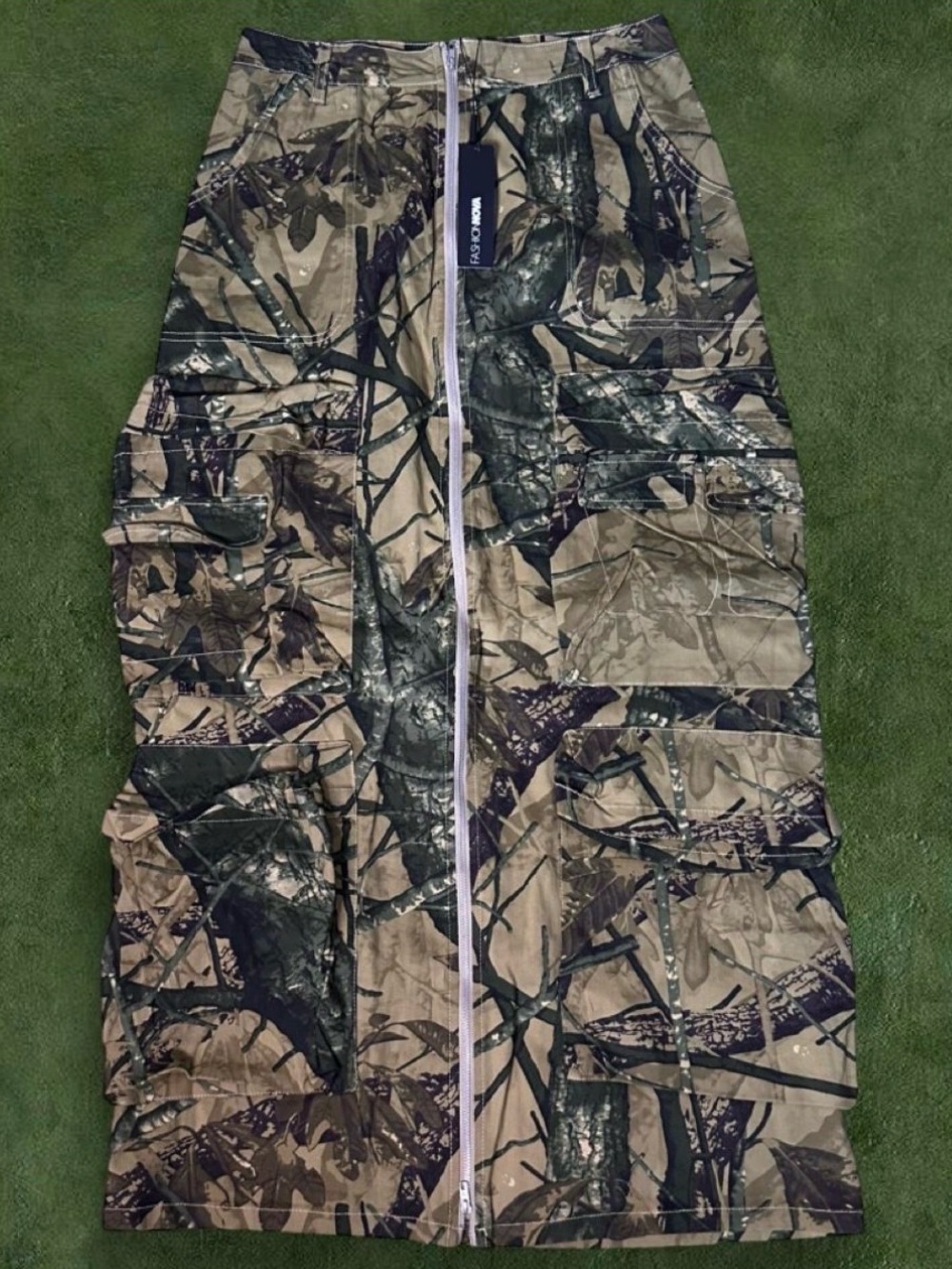 Most Wanted Hunter Camo Maxi Skirt - Khaki/combo
